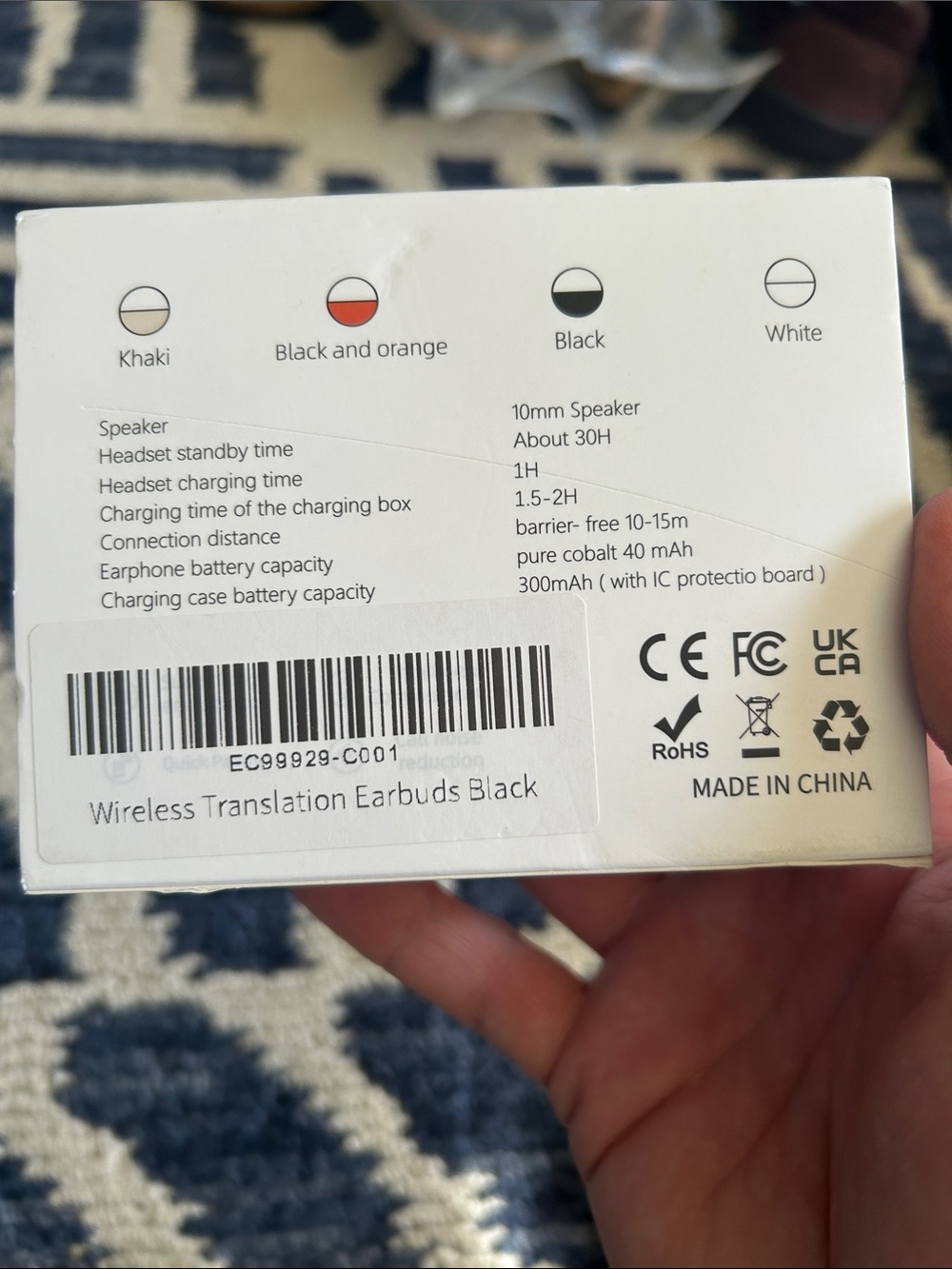 White ANC-JM19 Sport Wireless Earphones with Hi-Fi Audio - Picture 2 of 4